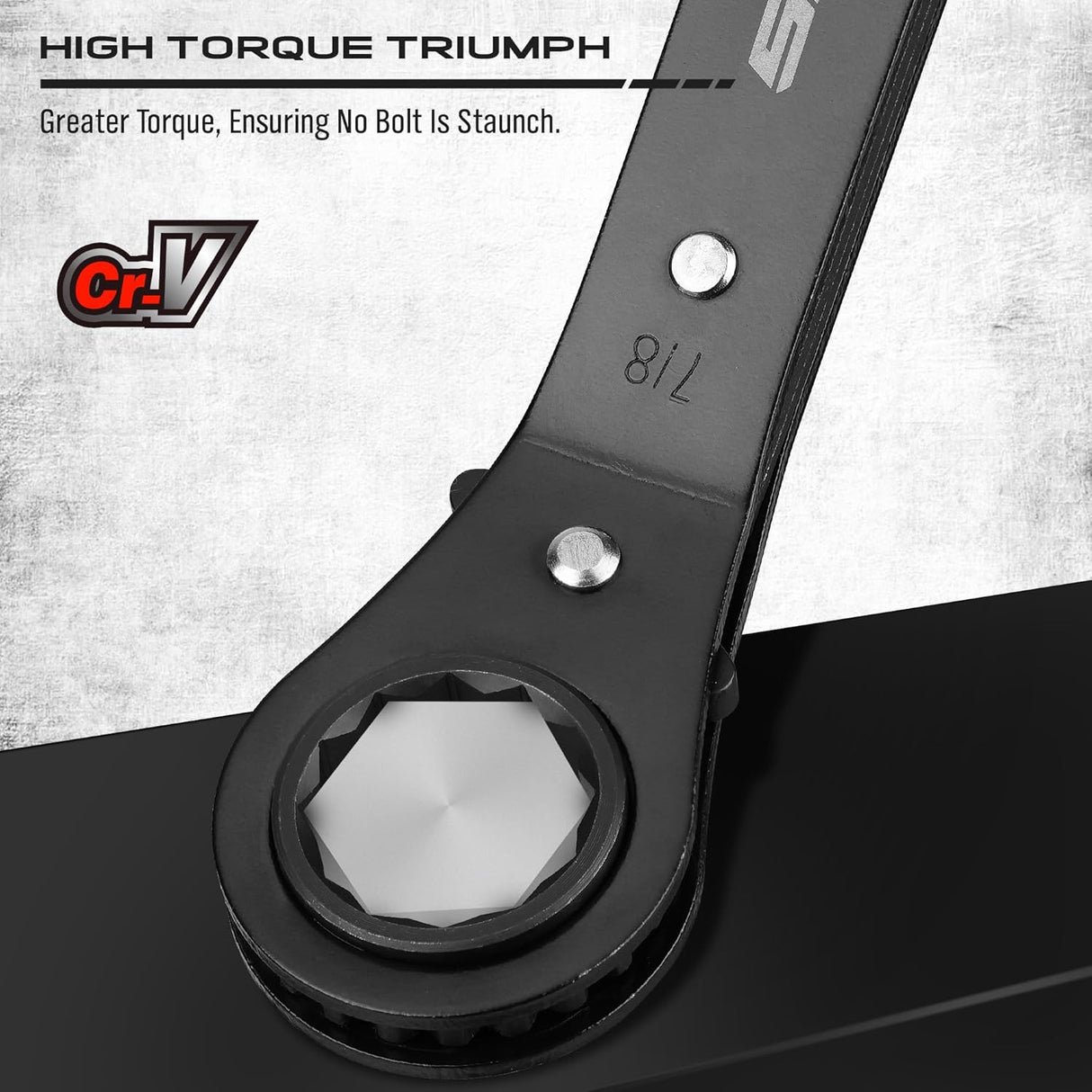 SEDY 5-piece SAE ratcheting box wrench set with reversible offset heads and stubby handles for tight spaces