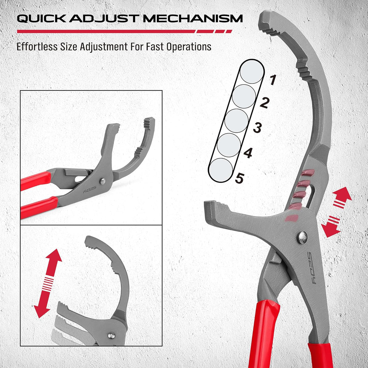 SEDY 2-piece oil filter wrench set, adjustable sizes, ergonomic grip for easy filter removal, suitable for automotive maintenance