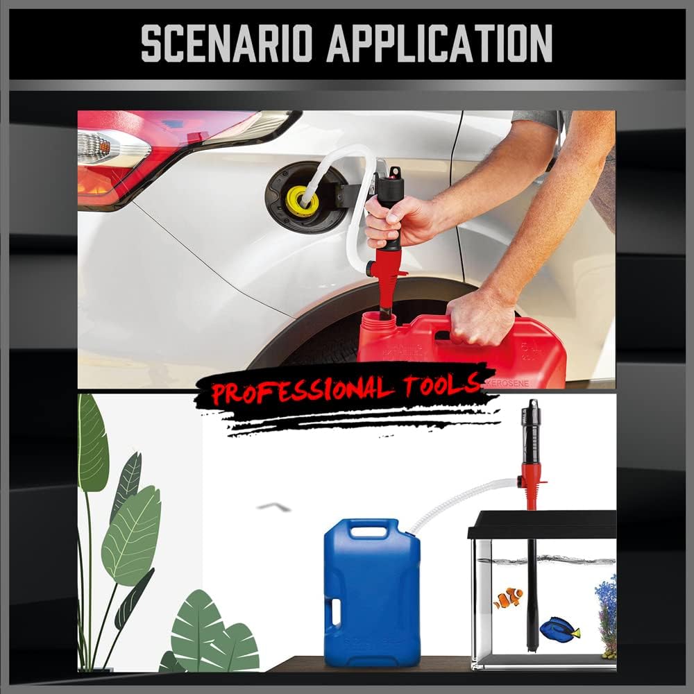 Sedy Liquid Transfer Pump with 90CM Hose, Battery Operated, Fast and Efficient for Gas, Water, Oil, and More - Portable and Durable Tool