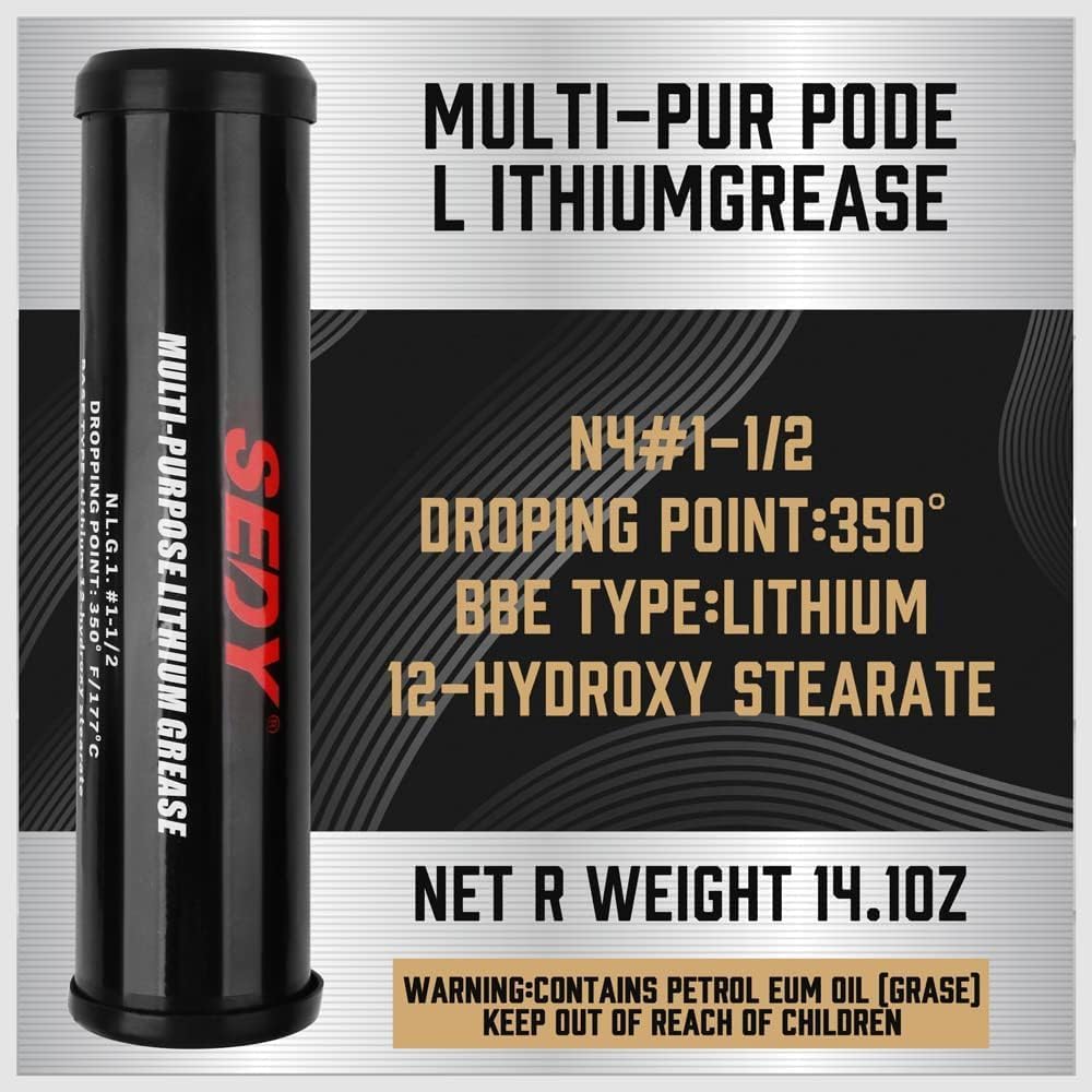 18-inch Pistol Grip Grease Gun, Flexible Hose, and Extension Kit - Heavy Duty Grease Gun for Automotive and Industrial Use