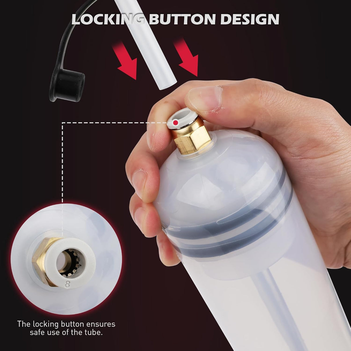 SEDY 500ml Manual Oil Fluid Extractor Syringe with Precision Scale and Leakproof Tubes