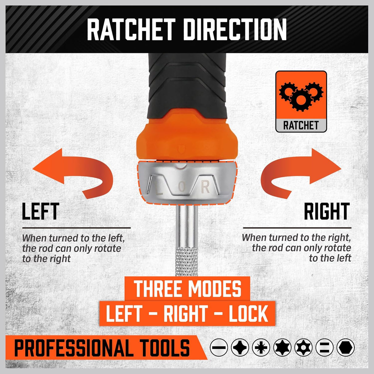 HORUSDY 25-piece ratcheting screwdriver set with magnetic bit holder, metric and SAE hex bits, ergonomic handle for precise repairs