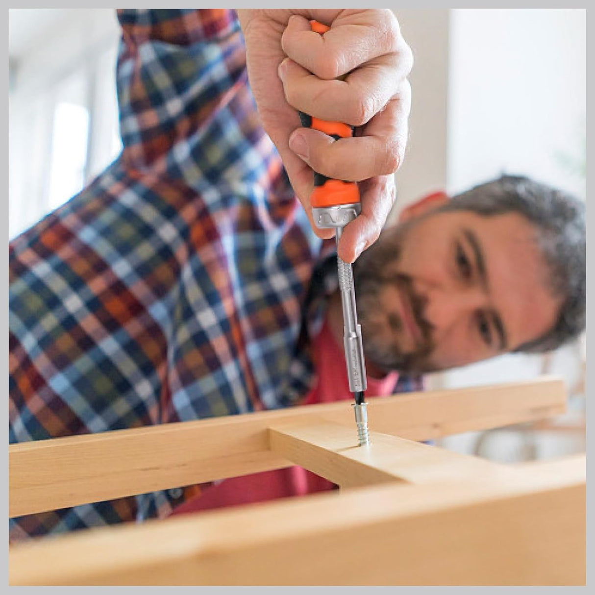 HORUSDY 25-piece ratcheting screwdriver set with magnetic bit holder, metric and SAE hex bits, ergonomic handle for precise repairs