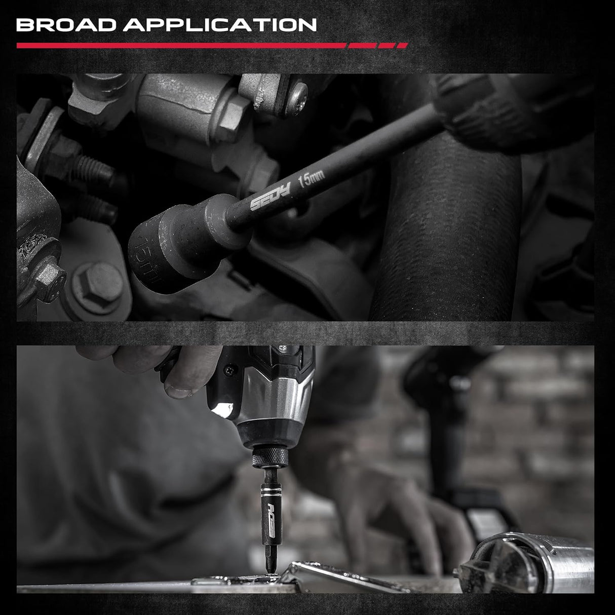 SEDY 31-piece magnetic nut driver set with SAE and metric sizes, S2 steel construction, magnetic tips, and storage case