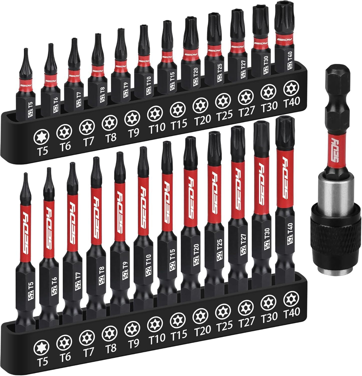 SEDY 25-Piece Torx Bit Set, Magnetic, Corrosion Resistant with CNC Precision, High Torque Strength for Impact Drivers