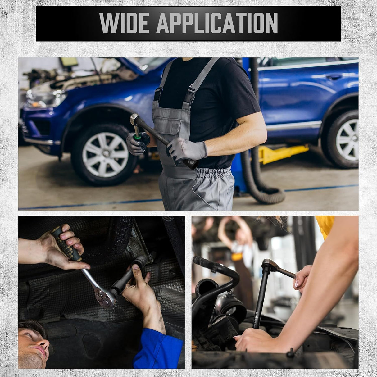 HORUSDY 12-piece punch and chisel set with storage case including center punches, pin punches, and cold chisels