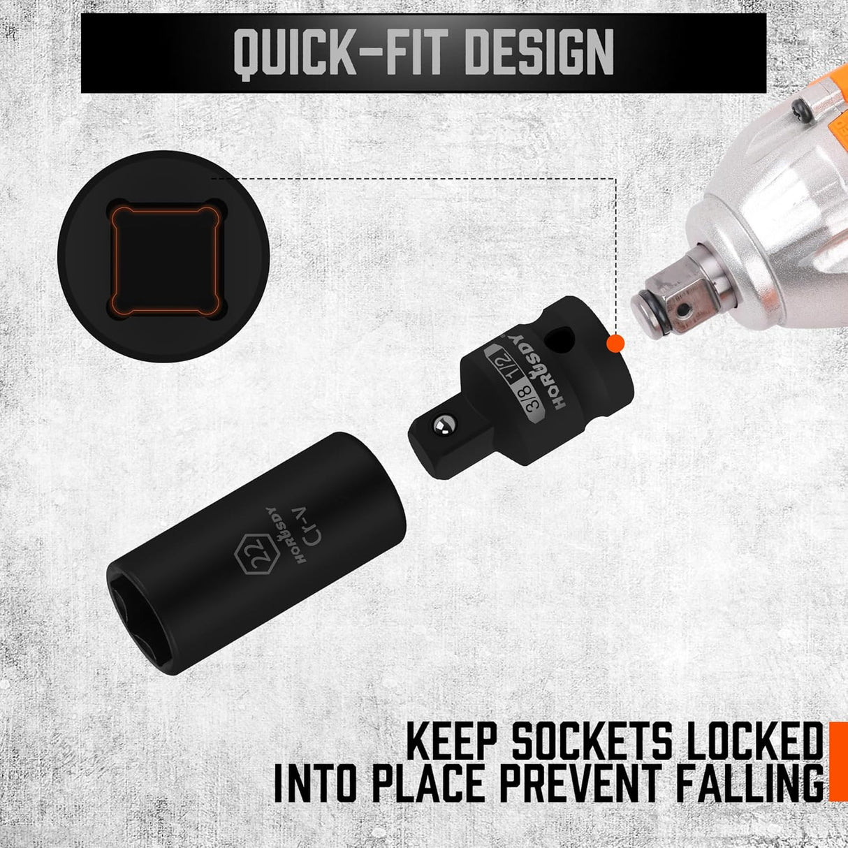 HORUSDY 12-piece punch and chisel set with storage case including center punches, pin punches, and cold chisels