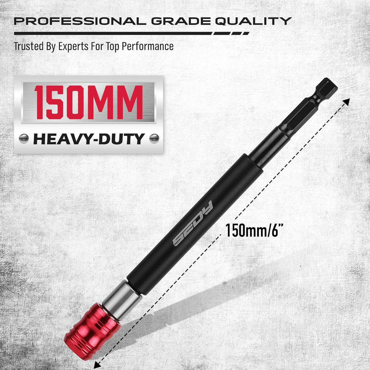 SEDY 6-inch magnetic bit holder extension with quick release, CR-V steel construction, and 1/4 inch hex shank for electric screwdrivers and drills
