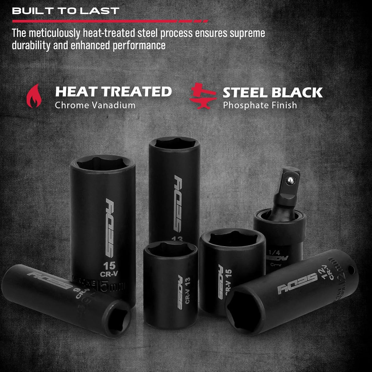 SEDY 64-piece 1/4 inch drive socket and bit wrench set with metric sockets, magnetic bit holder, ratchet handle and durable carry case