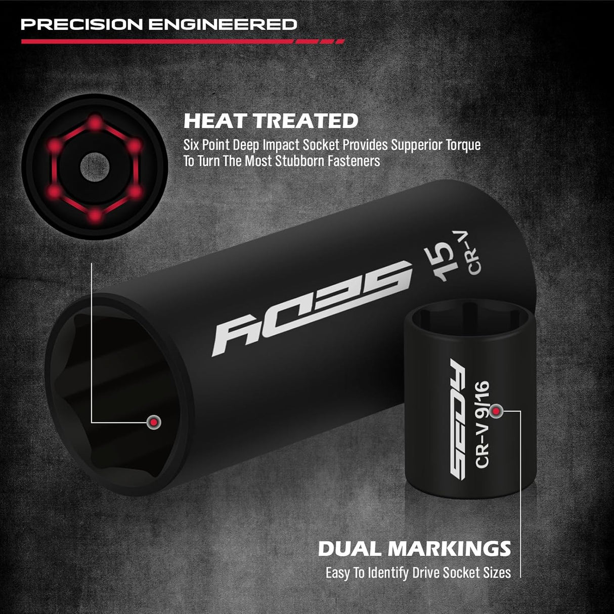 SEDY 105-piece impact socket set with 1/4" ratchet wrench, SAE and Metric sockets, extension bar, universal joint, screwdriver bits, durable carry case