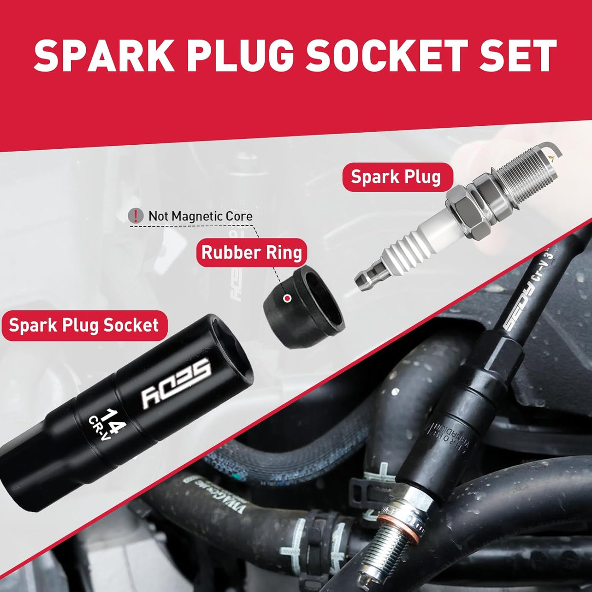 SEDY 96-piece 3/8 inch drive socket wrench and bit set with SAE and metric sockets, high-torque impact design, and organized storage box