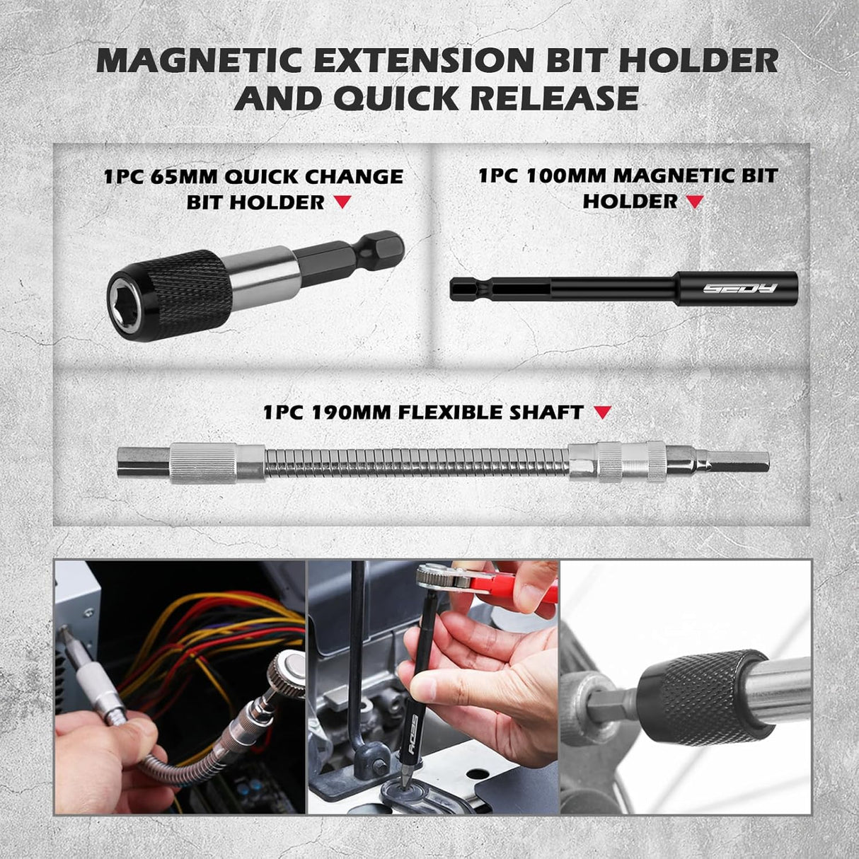 260-piece ultimate precision screwdriver bit set with magnetic security bits, nut driver, ratchet wrench, and bits holder for professional and DIY use.