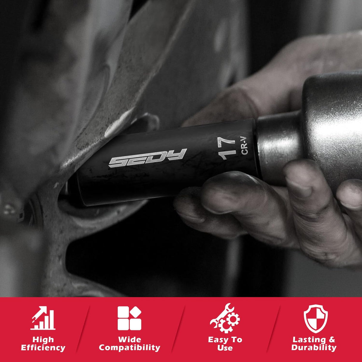 SEDY 71-piece 3/8 inch drive master impact socket set with SAE and Metric sockets, ratchet and storage case