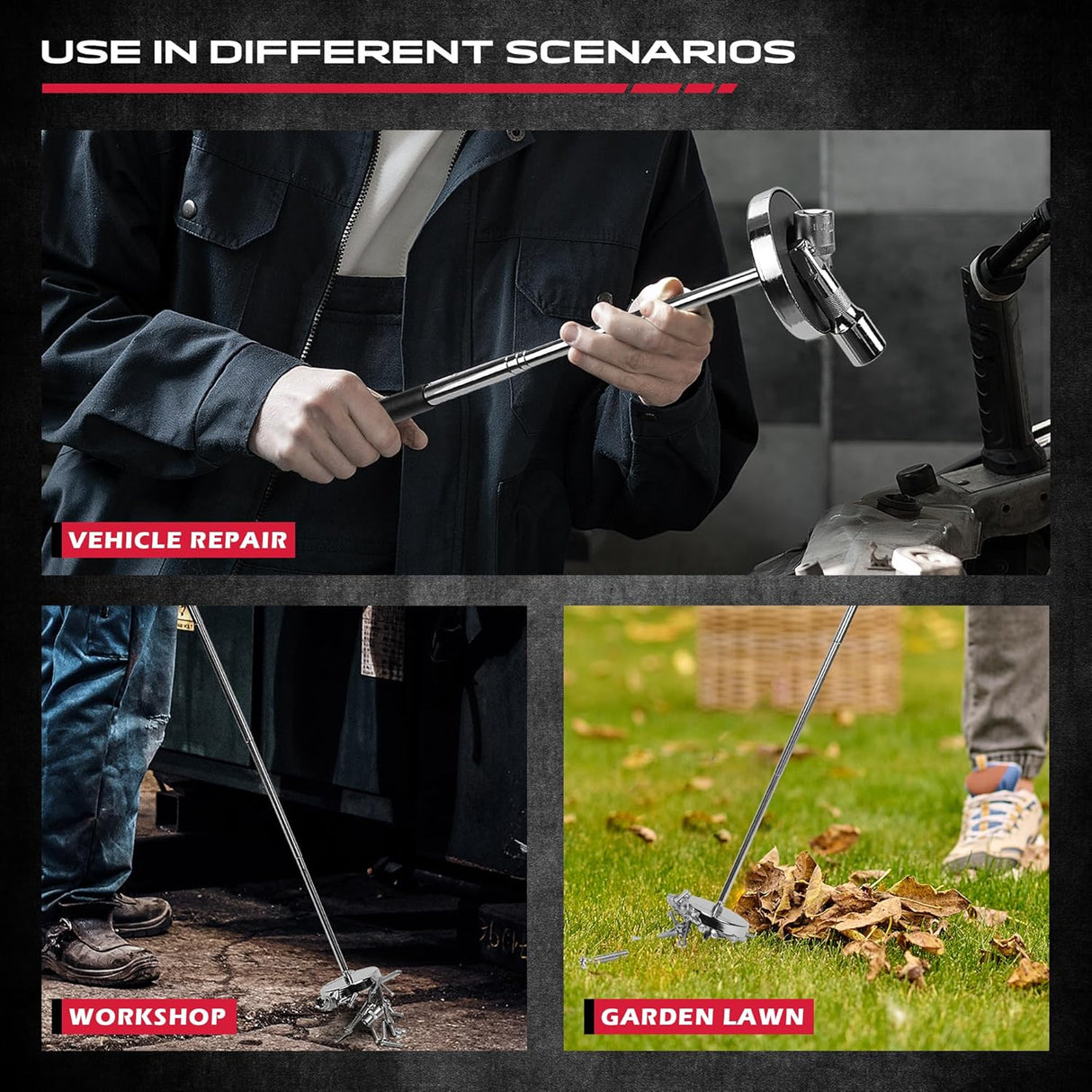 Telescoping Magnetic Pickup Tool with Strong Magnet and Extendable Length, Ideal for Pickup of Small Metal Objects