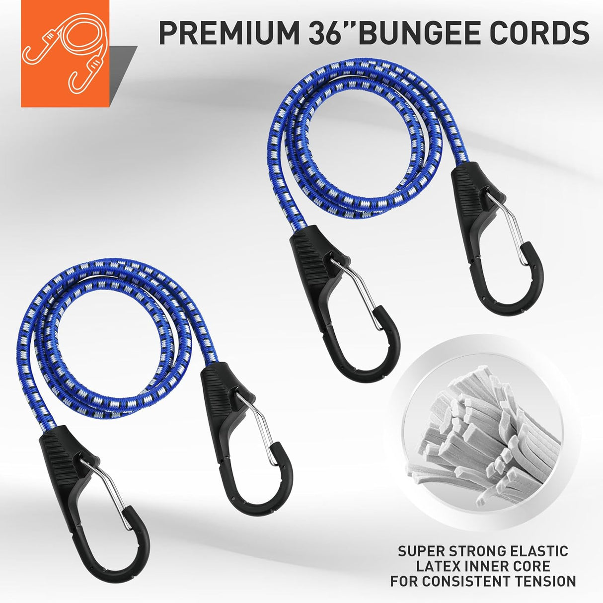 HORUSDY 2200LBS heavy-duty ratchet tie down straps kit with bungee cords, soft loops, and coated S-hooks for motorcycles, ATVs, trailers, and cargo security