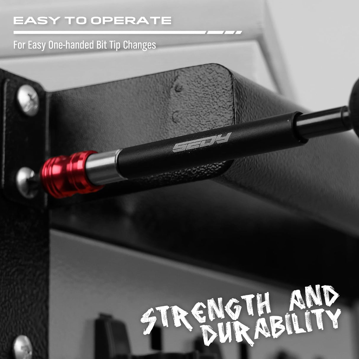 SEDY 2-piece magnetic bit holder extension set with quick release and strong magnetism, including 6-inch and 12-inch CR-V steel adapters for drills and drivers