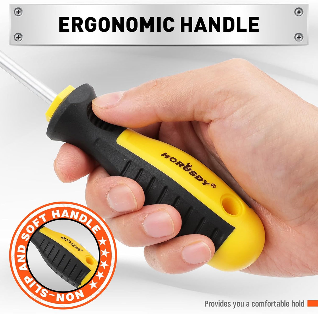 HORUSDY 11-piece magnetic screwdriver set with S2 steel blades, non-slip ergonomic handles, and durable carry case for versatile home and professional use