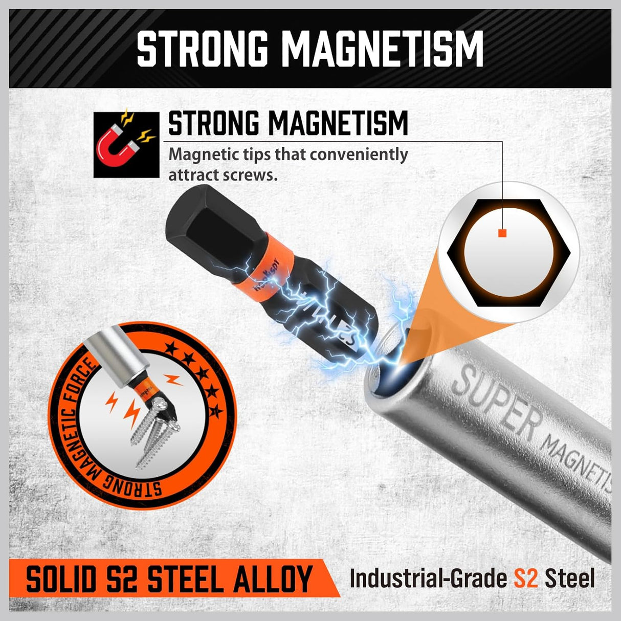 HORUSDY 14-in-1 ratcheting screwdriver with magnetic S2 steel bits and ergonomic handle for home and professional use