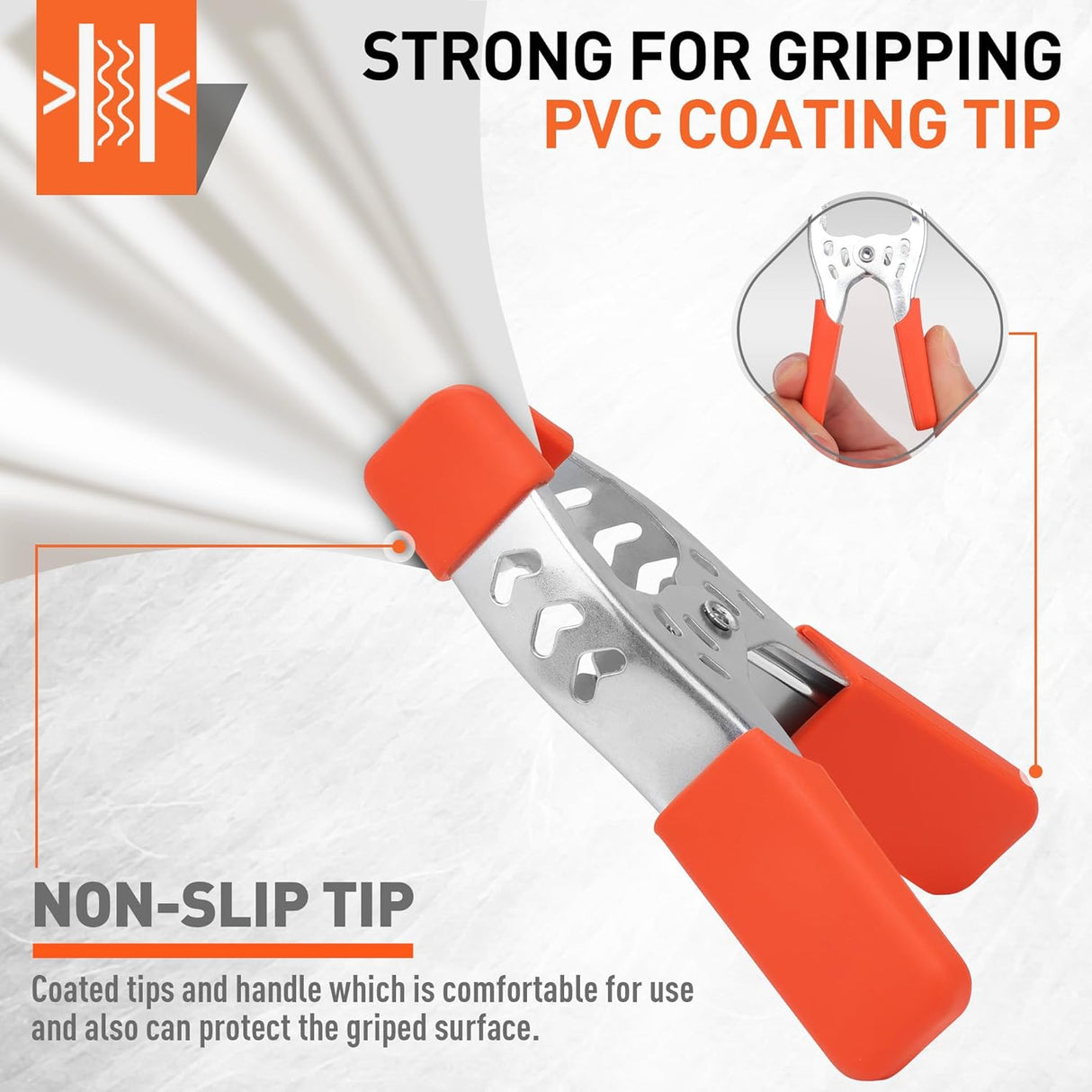 HORUSDY 4-inch heavy duty metal spring clamp set with soft PVC pads for carpentry, crafts, and photography