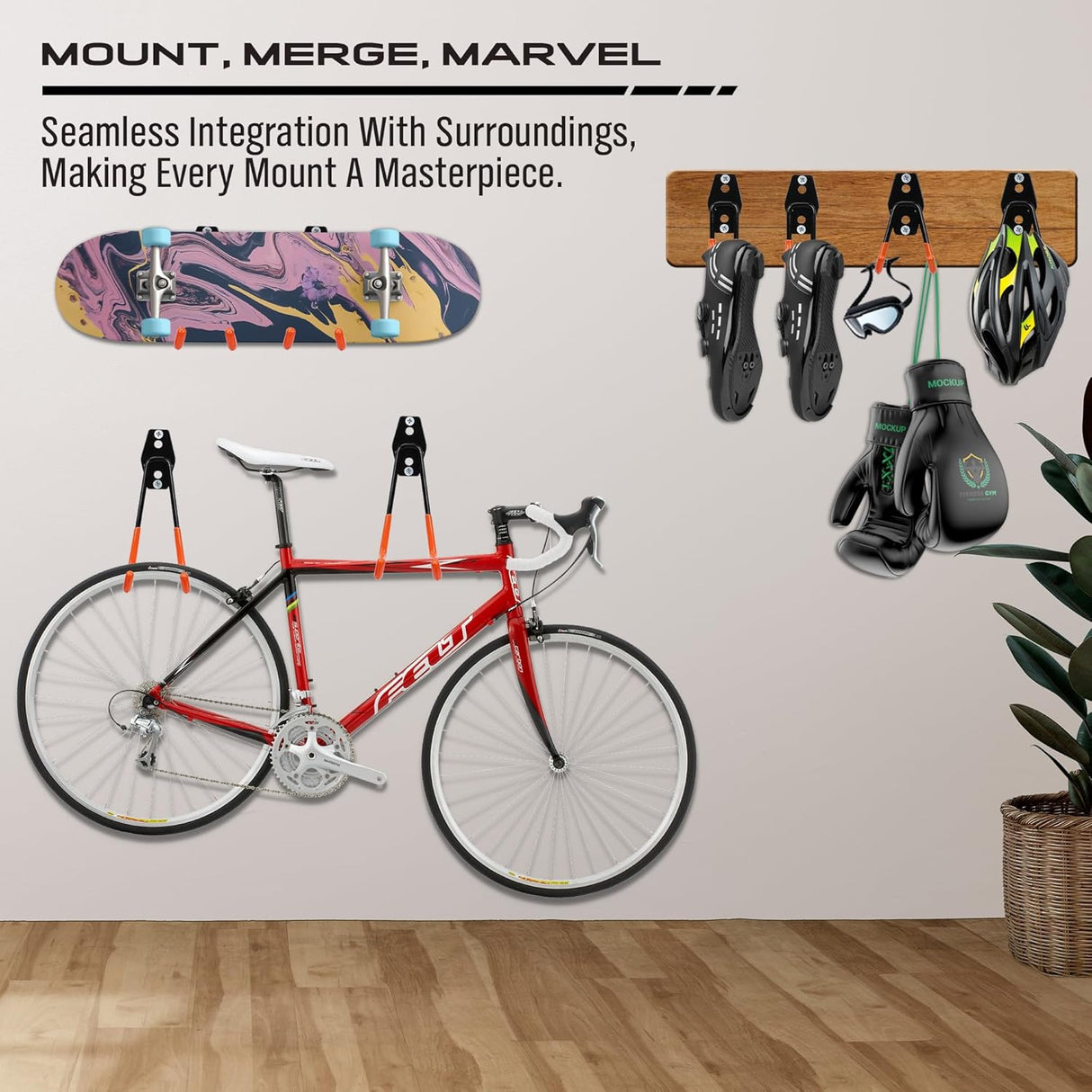 SEDY Heavy Duty Garage Hooks for Storage, Wall Mount Organizers with High Capacity, Durable Steel and Easy Installation