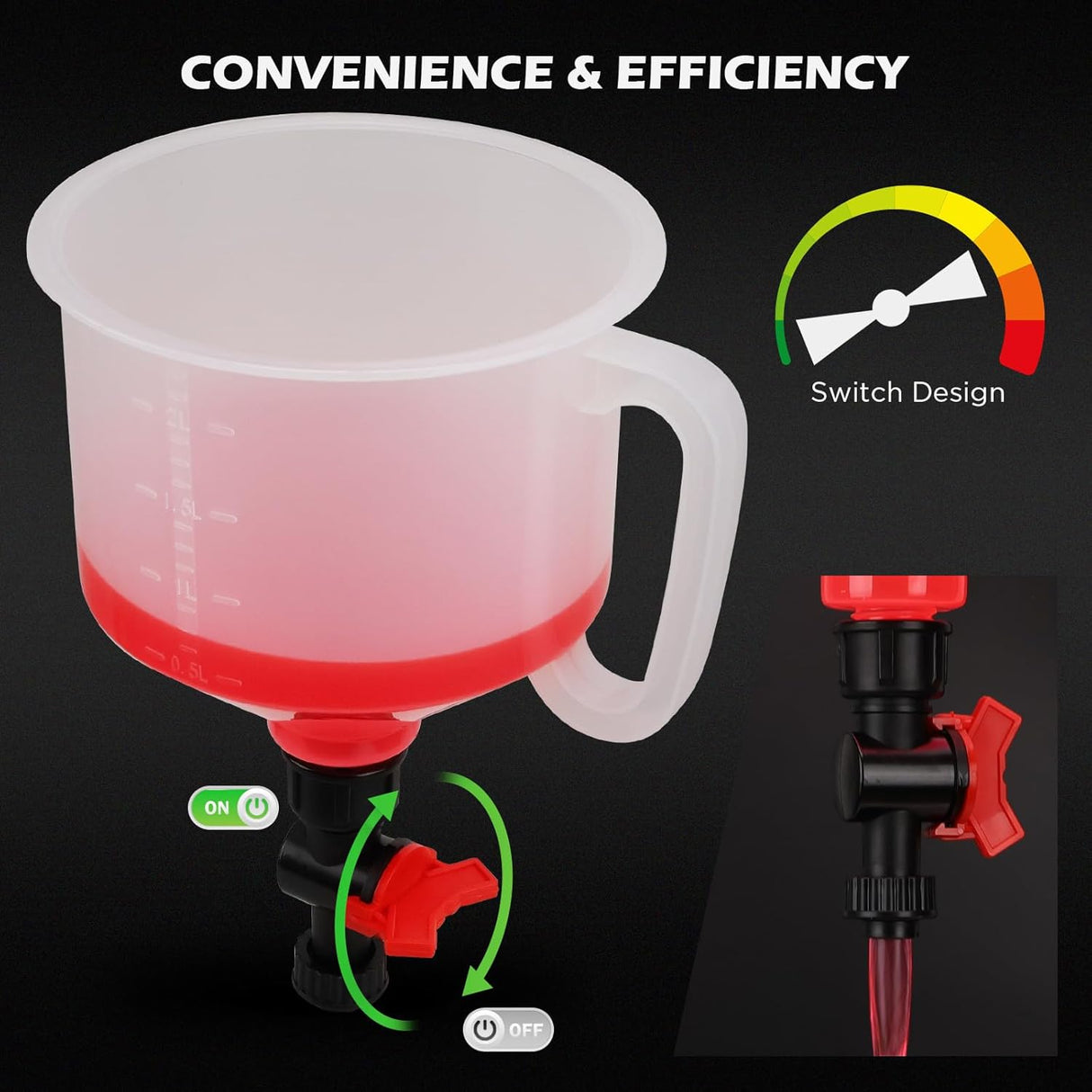 SEDY 22-piece no spill coolant funnel kit with adapters and shut-off valve for clean and precise radiator fluid filling in cars and trucks