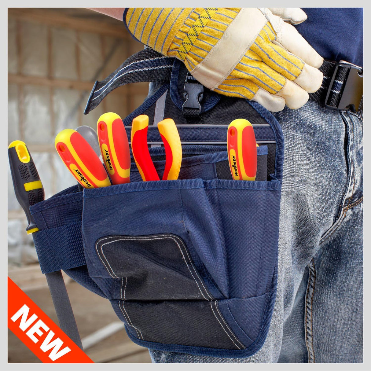 HORUSDY insulated magnetic screwdriver set with ergonomic handles for electrical work and high-voltage safety