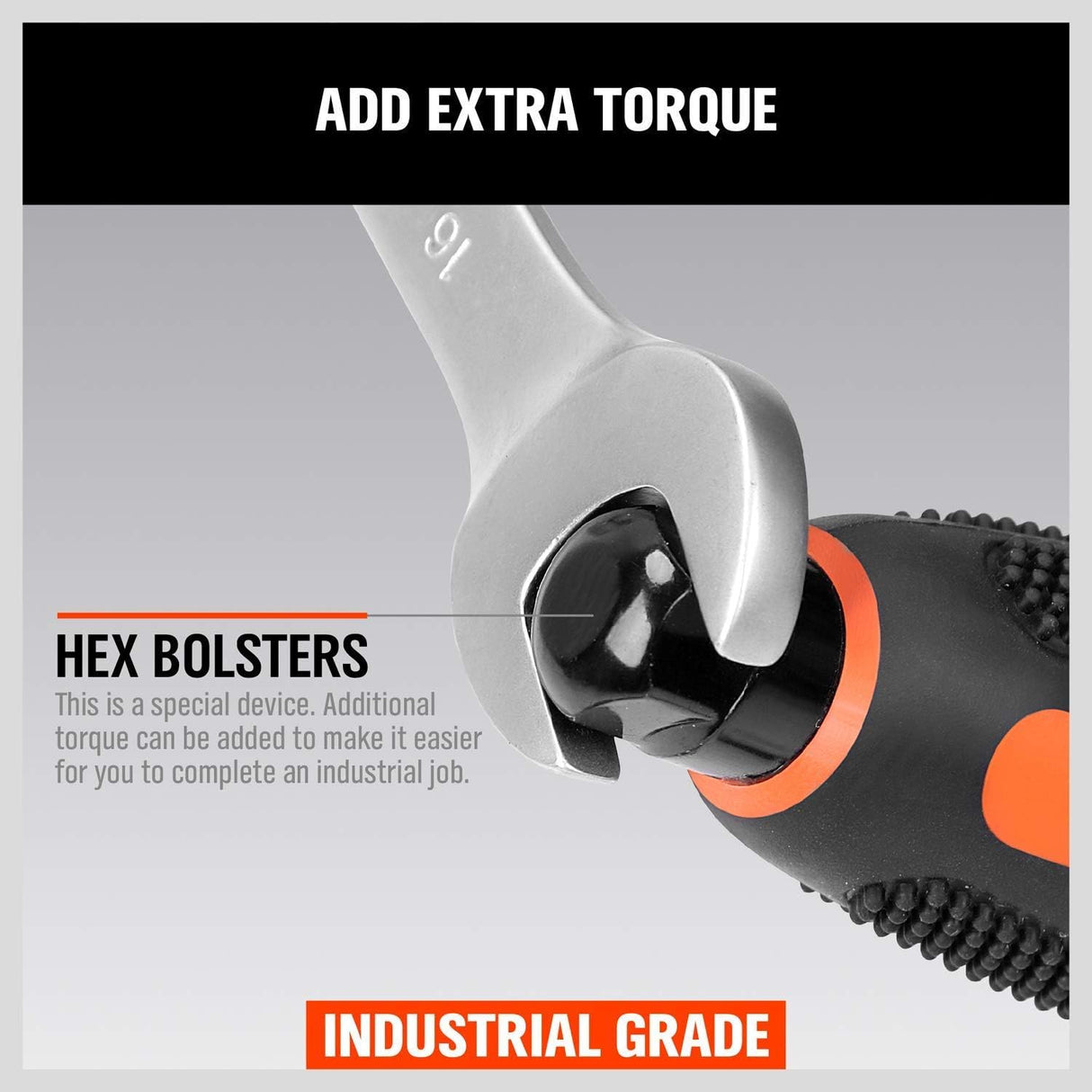 6-piece heavy duty industrial magnetic screwdriver set with center shaft, hex bolster, ergonomic handle and plastic storage bracket for workshop and home use.