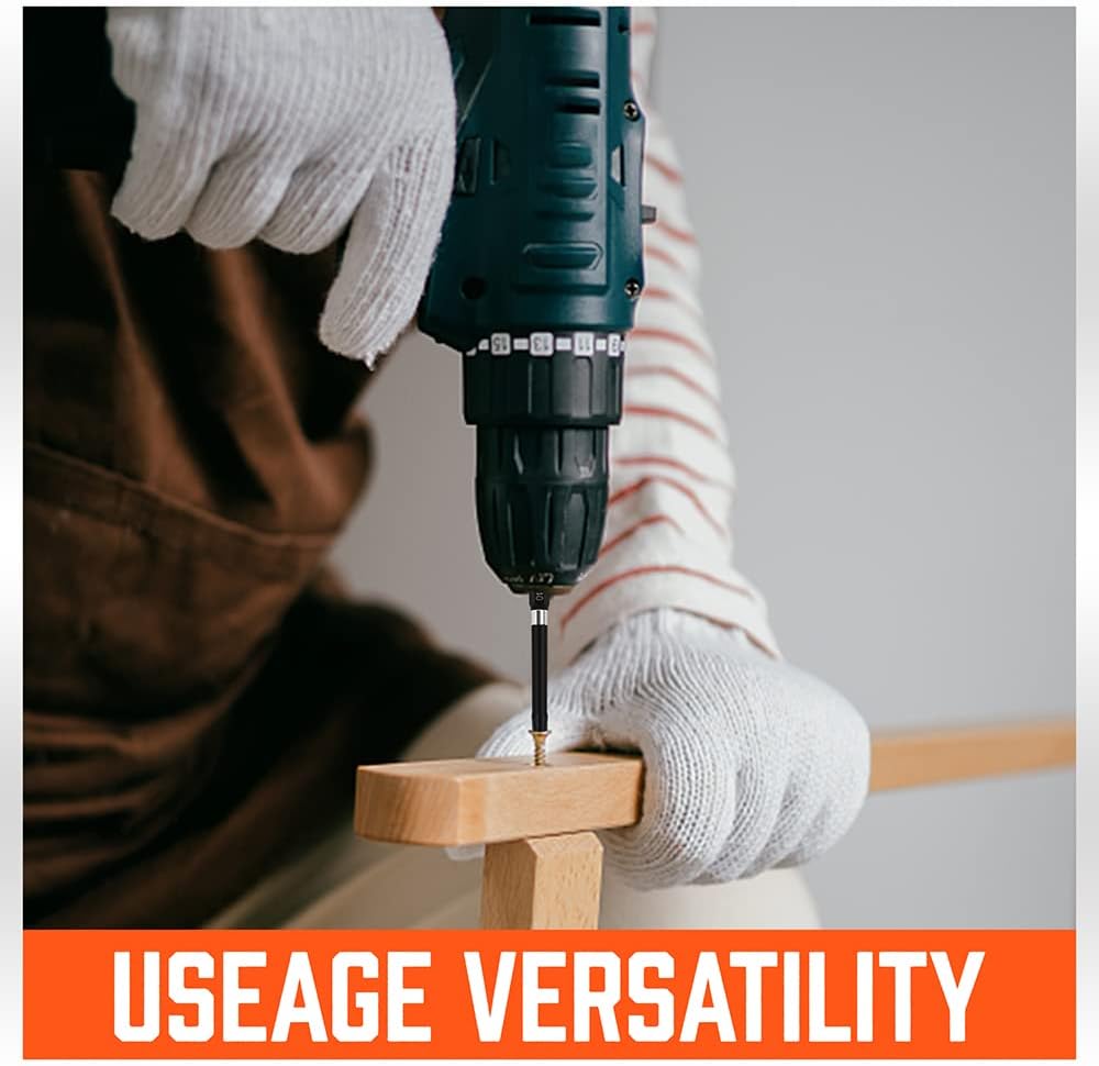 HORUSDY 13-piece magnetic Torx screwdriver bit set with 75mm long S2 steel bits from T5 to T40, compatible with drills and impact drivers for home or industrial use.