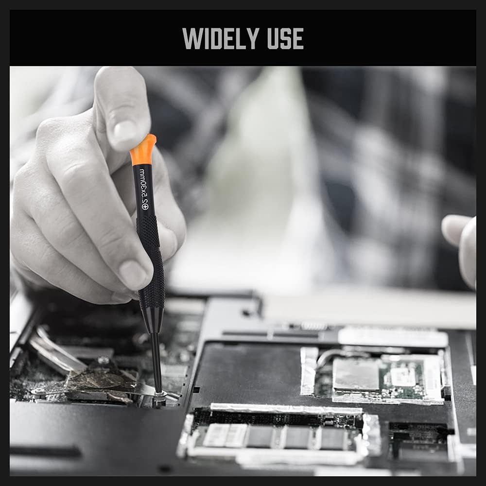 HORUSDY 24-piece precision magnetic screwdriver set with mini Torx, Phillips, and flathead tips, CR-V steel, tweezers, and magnetizer in roll-up case