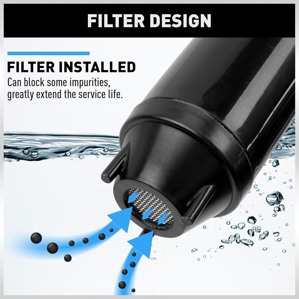 HORUSDY Portable Battery-Operated Liquid Transfer Pump, 2.2GPM, Blue, Ideal for Fuel & Water Transfer