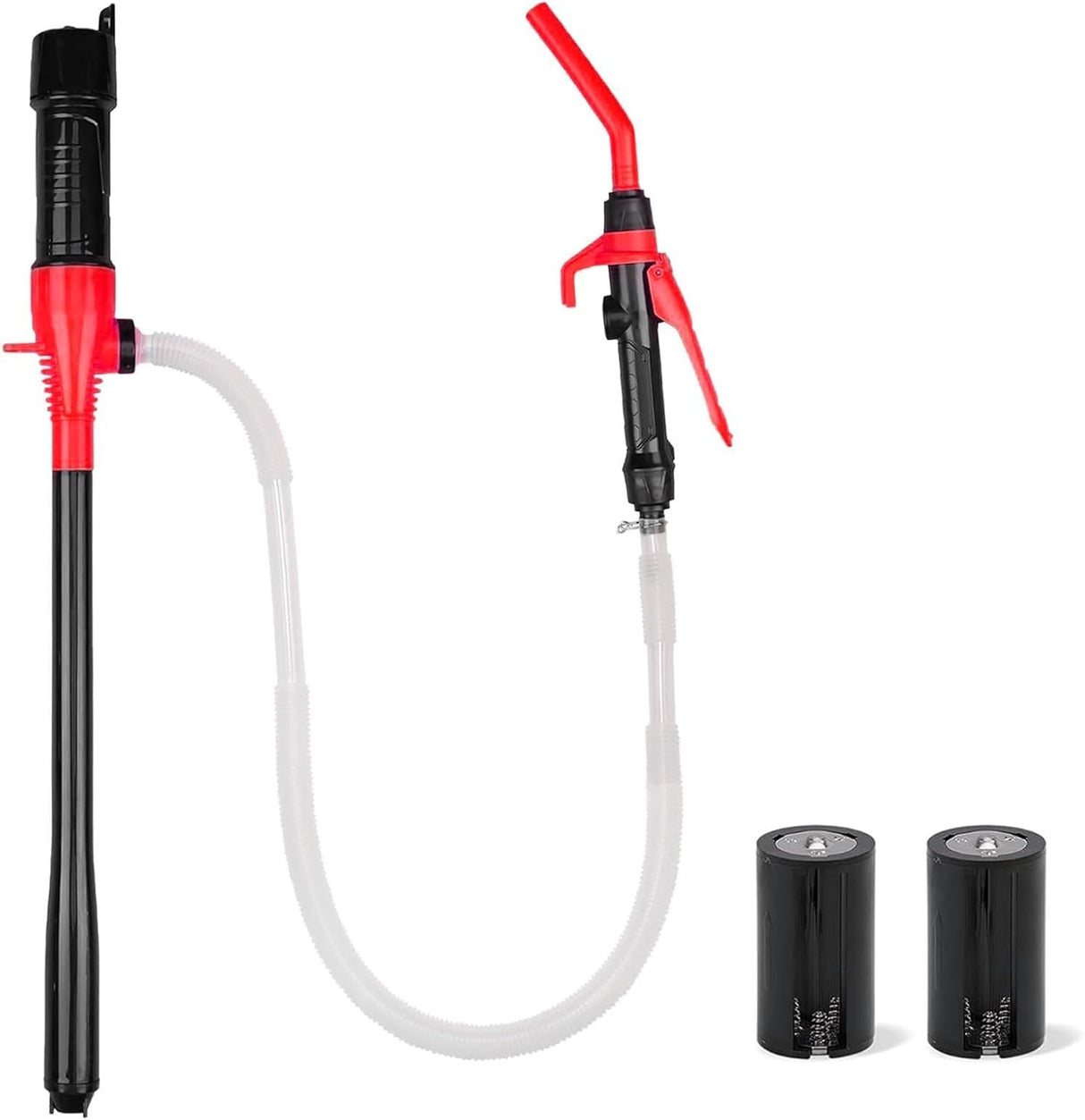 HORUSDY Portable Battery-Operated Liquid Transfer Pump, 2.2GPM, Red, Ideal for Fuel & Water Transfer
