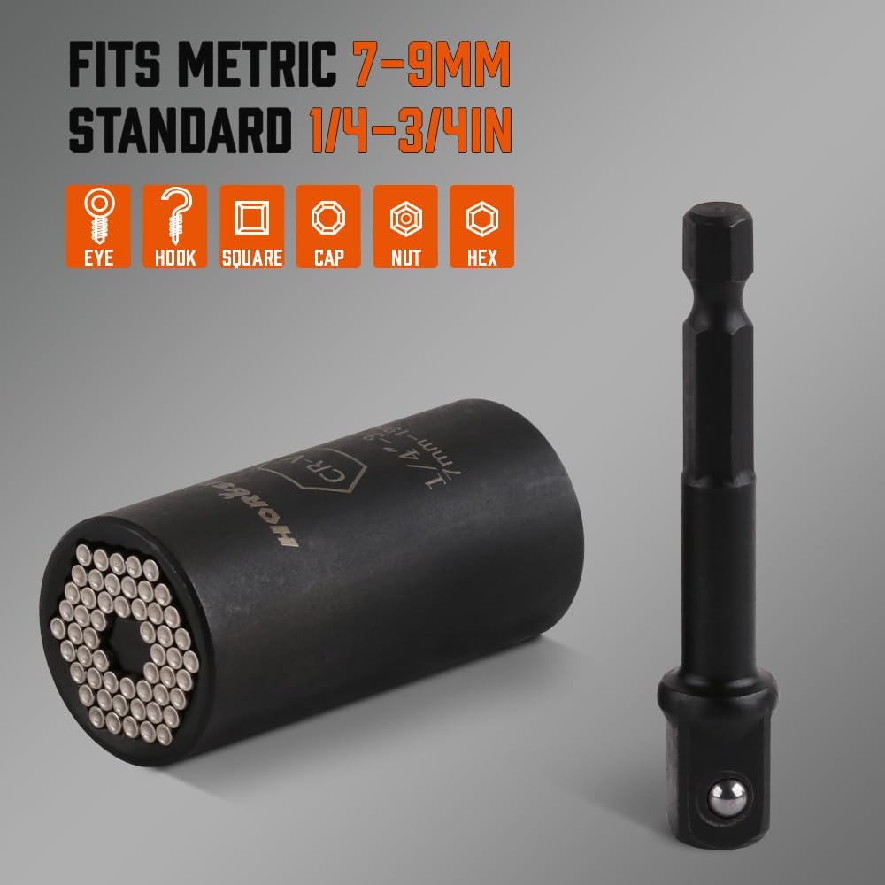 HORUSDY magnetic wristband and universal socket tool gift set for men and women DIY and home improvement