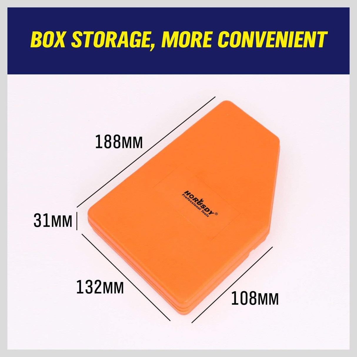 HORUSDY 30-piece hex key wrench set with T-handle and orange storage case, includes SAE and metric sizes