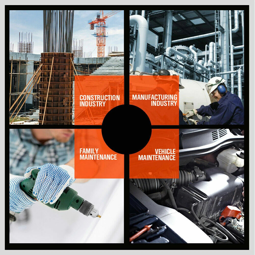 HORUSDY 8-Piece 1/4" Hex Shank Socket Adapter Set for Drill and Impact Driver – Includes 1/4", 3/8", 1/2" Square Drive Extensions with Weatherproof Coating and Anti-Drop Ball Design for Vehicle, Construction, and Home Maintenance