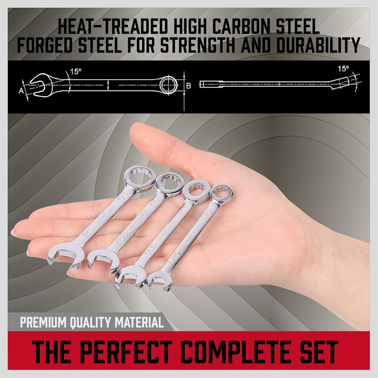 SEDY 22-piece mini metric and SAE combination wrench set in compact storage pouch for tight space repairs