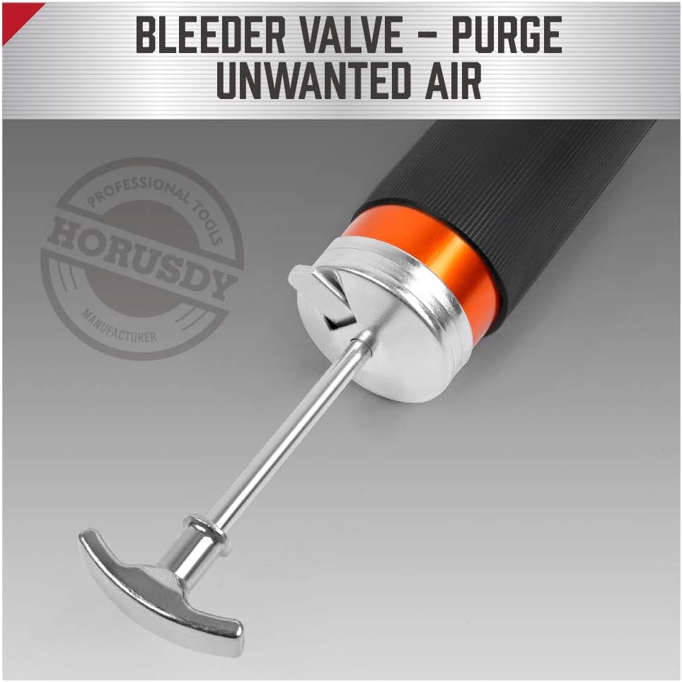 HORUSDY 18-inch heavy-duty pistol grip grease gun with flexible hose and multipurpose lithium grease cartridge