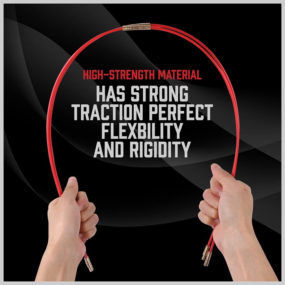 SEDY fiberglass wire running kit with 16 flexible rods and 5 brass attachments for pulling electrical wires through walls, conduits, attics, crawl spaces, and ceilings