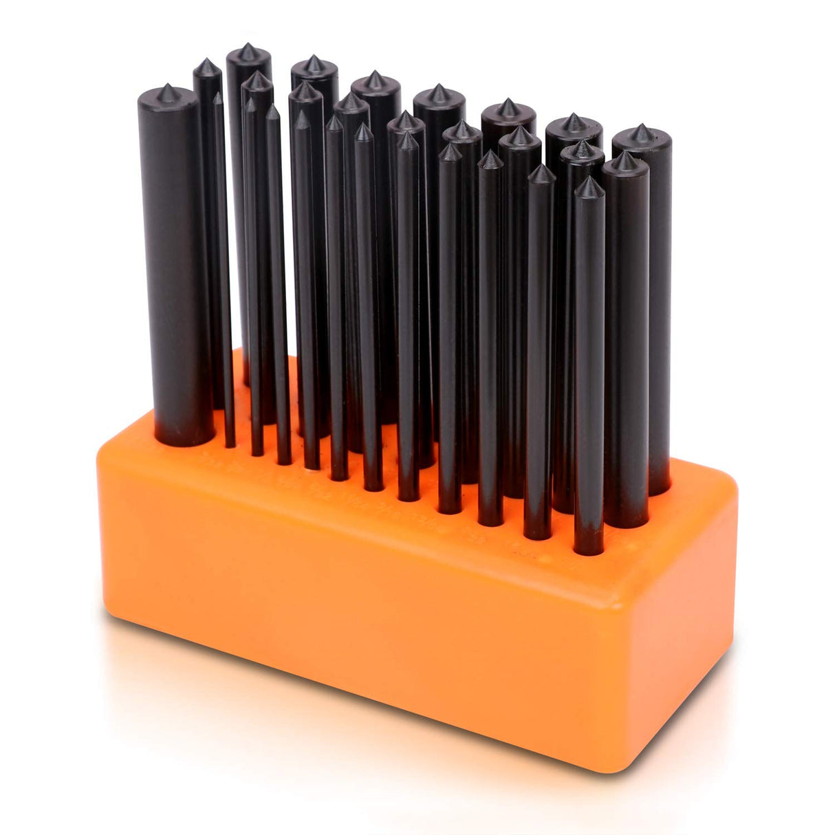 HORUSDY 28-piece black oxide transfer punch set with holder, precision machined punches for accurate marking