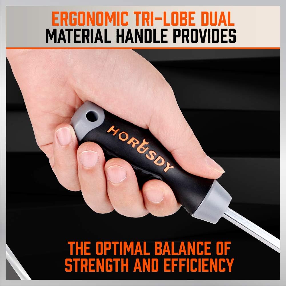 HORUSDY hook and pick set with ergonomic handles, alloy steel shafts, and storage pouch – 8-piece set for automotive and mechanic use