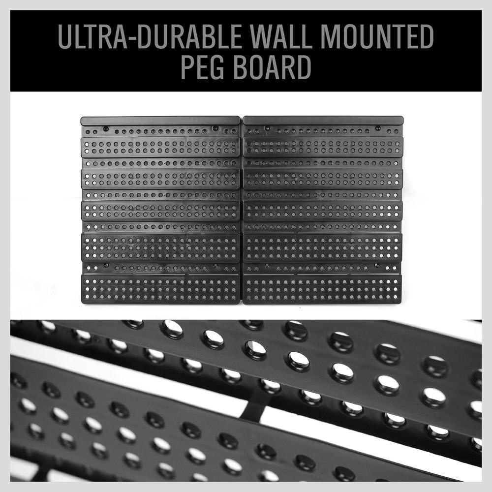 HORUSDY 30-Bin Wall Organizer Rack for Garage & Workshop