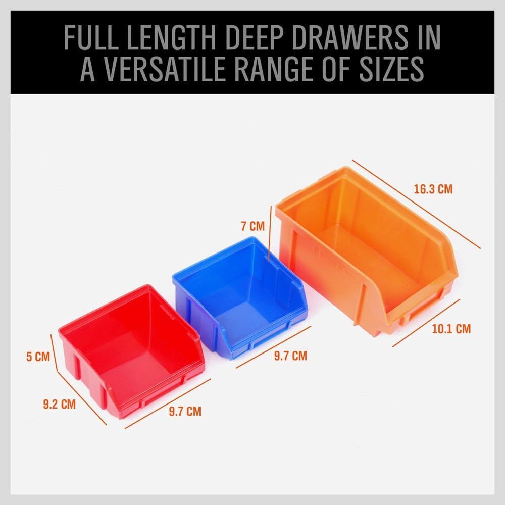 HORUSDY 30-Bin Wall Organizer Rack for Garage & Workshop