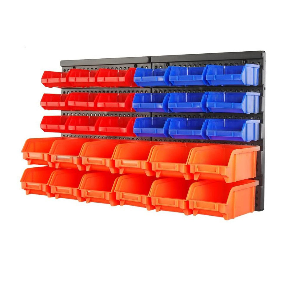 HORUSDY 30-Bin Wall Organizer Rack for Garage & Workshop
