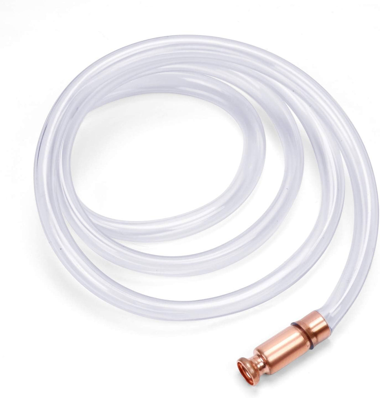 HORUSDY fuel transfer hose with copper nozzle, 1.8m anti-static siphon pump for car, gas, water, and camping
