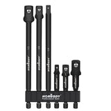 6-Piece Impact Sockets Adapter Sets, 3-Inch and 6-Inch Hex Shank 1/4" 3/8" 1/2"