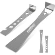 HORUSDY 2-Piece Pry Bar Scraper Set, Stainless Steel Flat Pry Bars with Hex Screwdriver Function, 6-11/16” & 9-1/2” Multi-Purpose Nail Puller, Trim, Demolition & Repair Tools