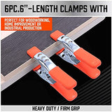 27-Piece 6-Inch Heavy Duty Spring Clamp Set, Large Metal Spring Clamps with 2.5-Inch Jaw Opening for Woodworking, Backdrops, Pool Covers, Photography & DIY Projects