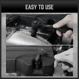 HORUSDY 56-Piece 1/4" Drive Impact Socket Set, Standard SAE (5/32 to 9/16 inch) and Metric (4-15mm) Size, 6 Point, Cr-V, 1/4-Inch Drive Ratchet Wrench, Drive Extension Bar, Impact Universal Joint
