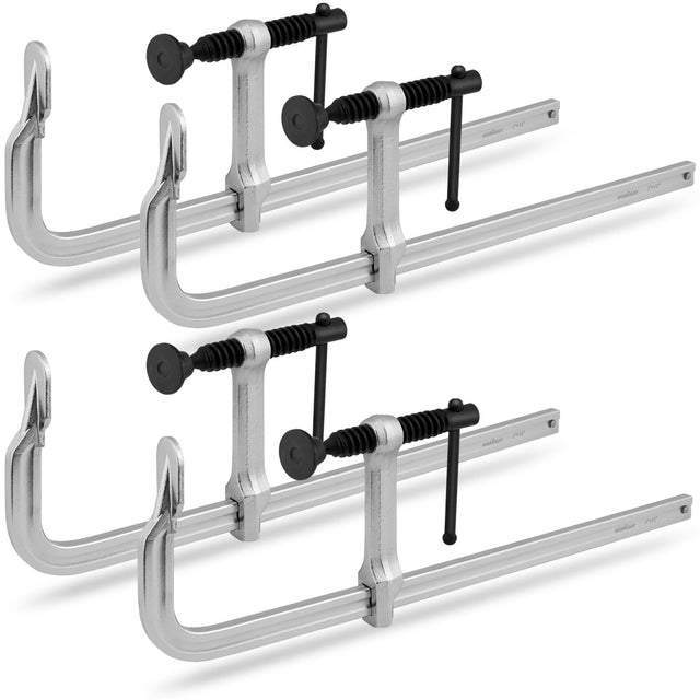 HORUSDY 12-Inch Steel Bar Clamp Set, 4-Pack