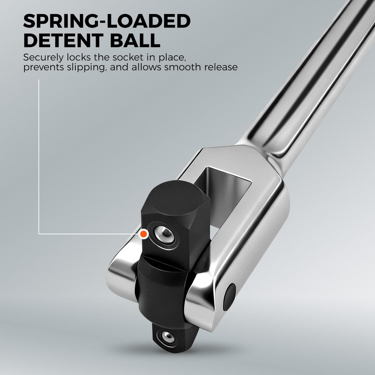 HORUSDY 10-Piece Dual-Drive Breaker Bar Set, Heavy-Duty Torque Kit with 360° Rotatable Head, Premium Cr-V Steel, Spring-loaded Detent Ball, Extension Bars & Socket Adapters, Durable Storage Case