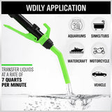 SWANLAKE Portable Battery Powered Fuel Transfer Pump, 2.4 GPM Liquid Transfer Pump for Gasoline, Siphon Pumps for Gas Can, Tank, Water-Transfer